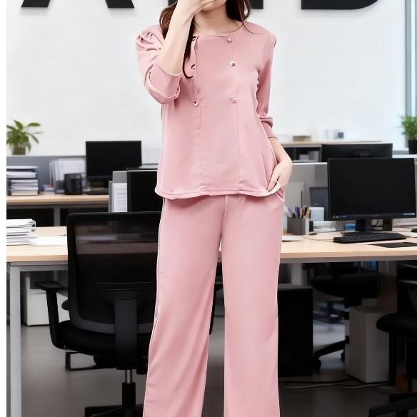 ANB - ZJD AKSA TOP ONE SET / BAJU ONE SET WANITA MODEL KEKINIAN / BAJU SET CELANA / ATASAN WANITA / 