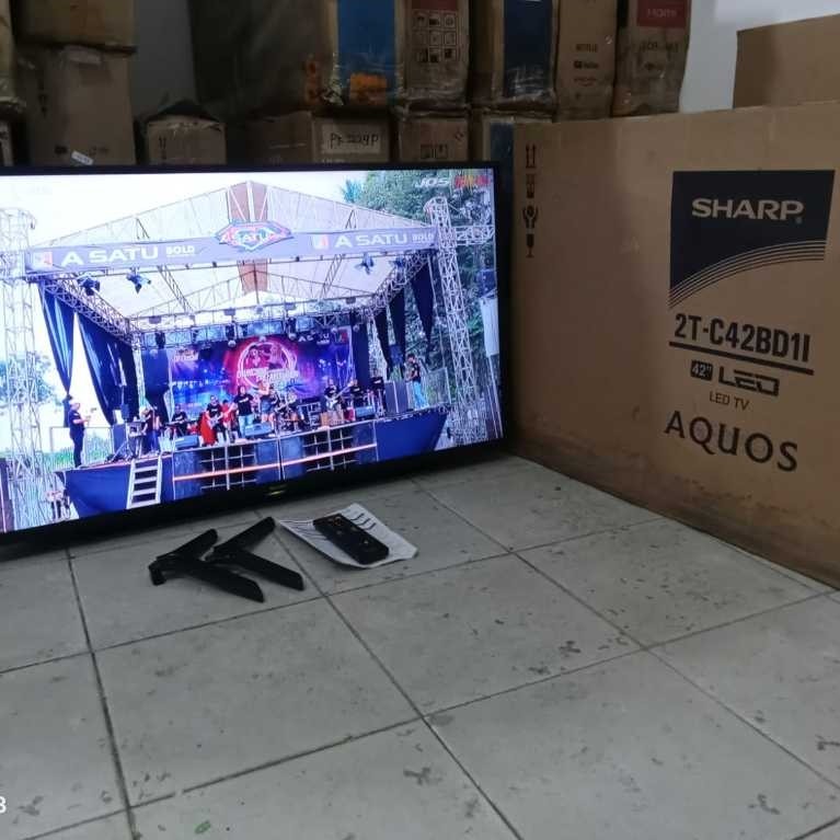 TV LED SHARP DIGITAL 42 INC SIAP PAKAI TANPA STB KONDISI BEKAS MASIH SEGEL (2763)