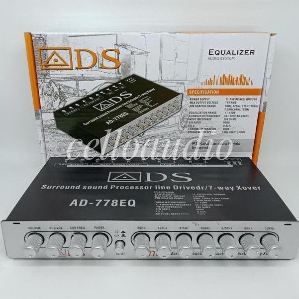 Pre Amp ADS AD-778EQ Equalizer Mobil ADS AD 778EQ