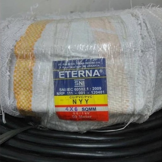 Kabel Nyy 4X6 Eterna Engkel Tunggal Kabel Nyy 4X6Mm (Meteran)