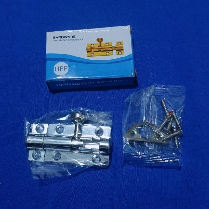 Grendel Slot Pintu Jendela HPP Warna silver