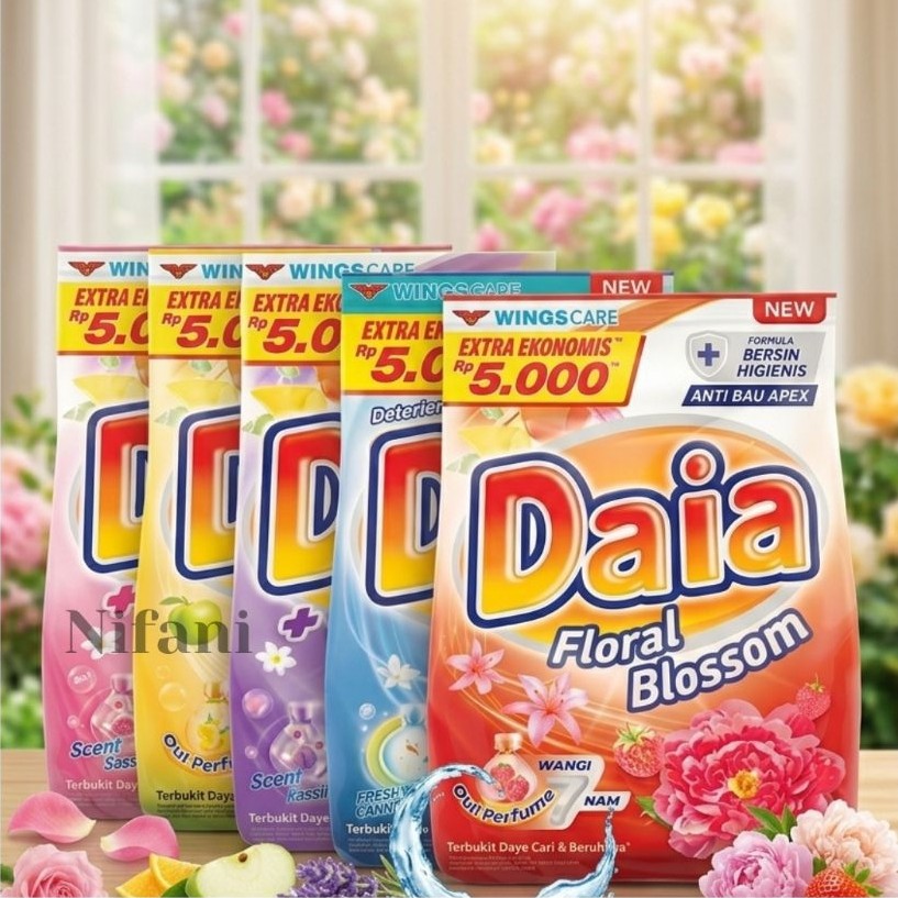 Daia Deterjen Bubuk 245g Kemasan Ekonomis 5000 - Bersih Maksimal