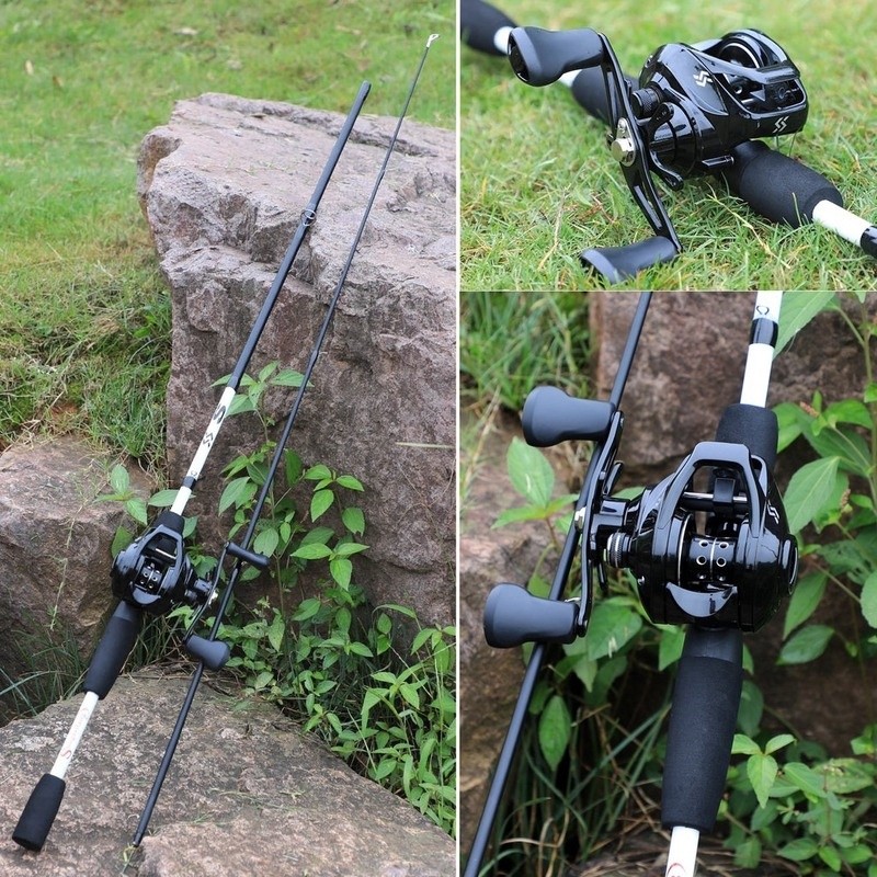 Sougayilang Pancingan Set Lengkap Joran Casting 1.65m 1.75m Joran Pancing Dan Reel Pancing Casting R