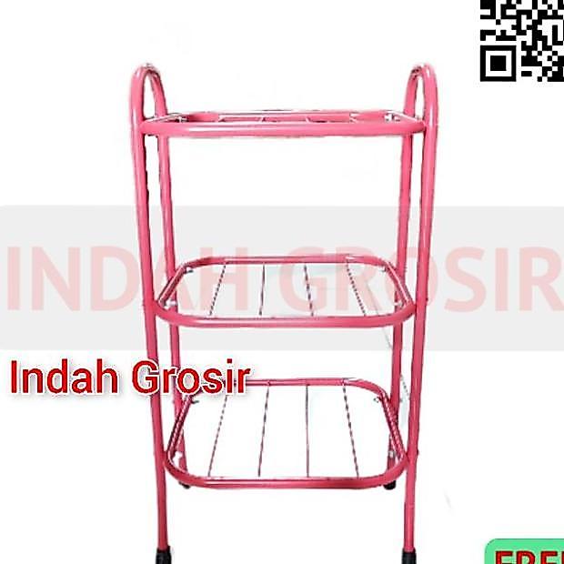 Meja Rak Dispenser Galon 3 Susun - Pink