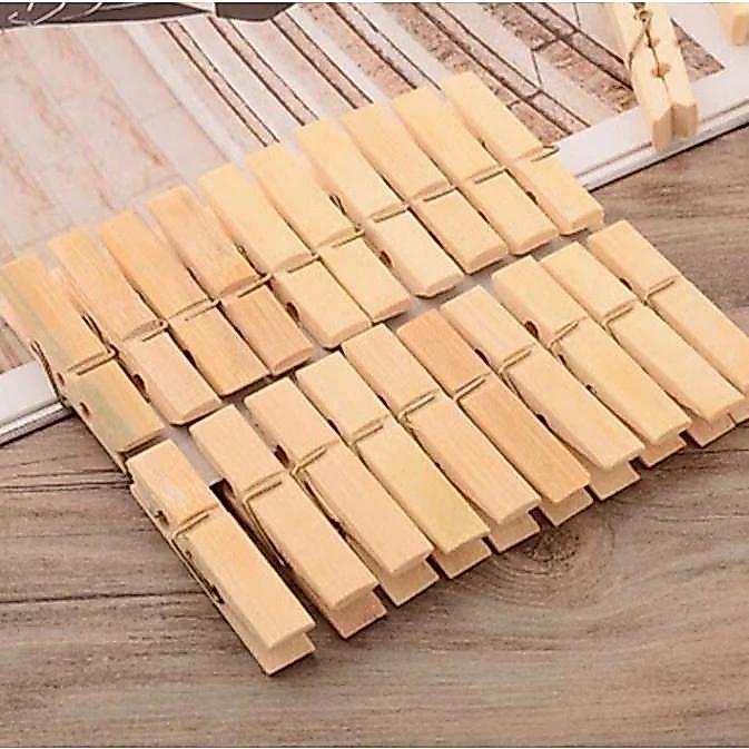 [20pcs] Jepitan Bambu Natural Bamboo Jepitan Jemuran Baju