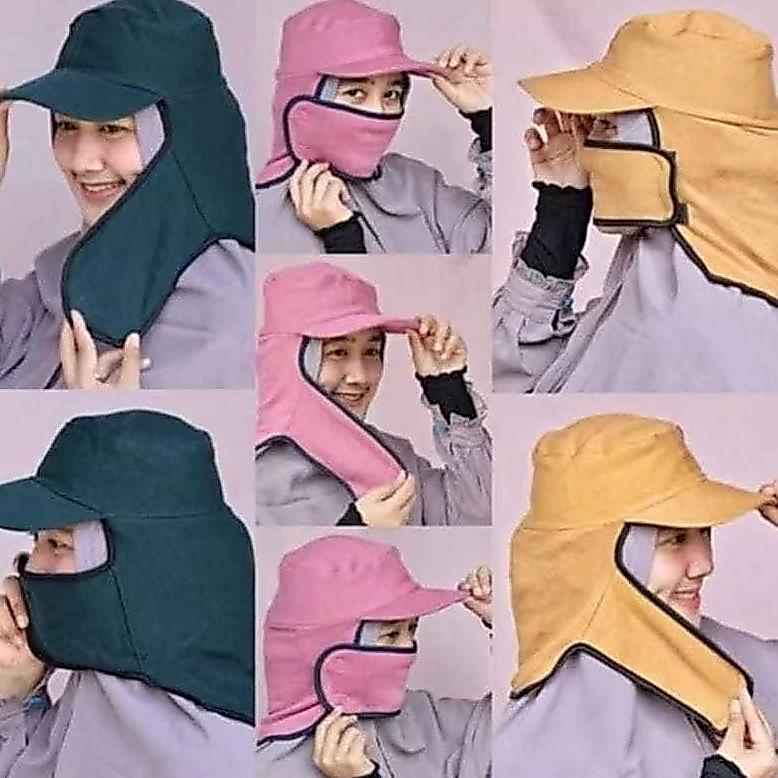 Termurah Murah Topi Jepang Topi Masker Mancing Topi Petani Topi Jepang Anti Panas Topi Anti Debu Vol