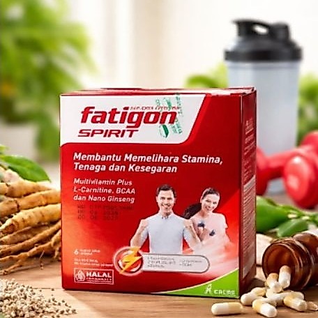 Fatigon Spirit Multivitamin Plus L-Carnitine BCAA dan Nano Ginseng Membantu Memelihara Stamina Tenag