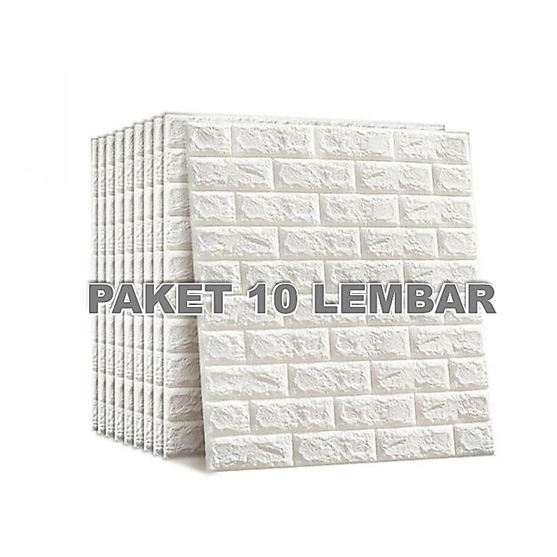 Promo PAKET 10 LEMBAR Wallpaper 3D Modern Foam Batu Bata Wallstiker Wallpaper Dinding 3D Foam