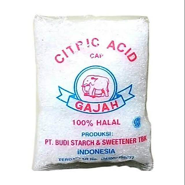 CITRUN SITRUN CITRIC ACID CAP GAJAH 10 BUNGKSU @ 50gr PEMUTIH PEMBERSIH PAKAIAN --