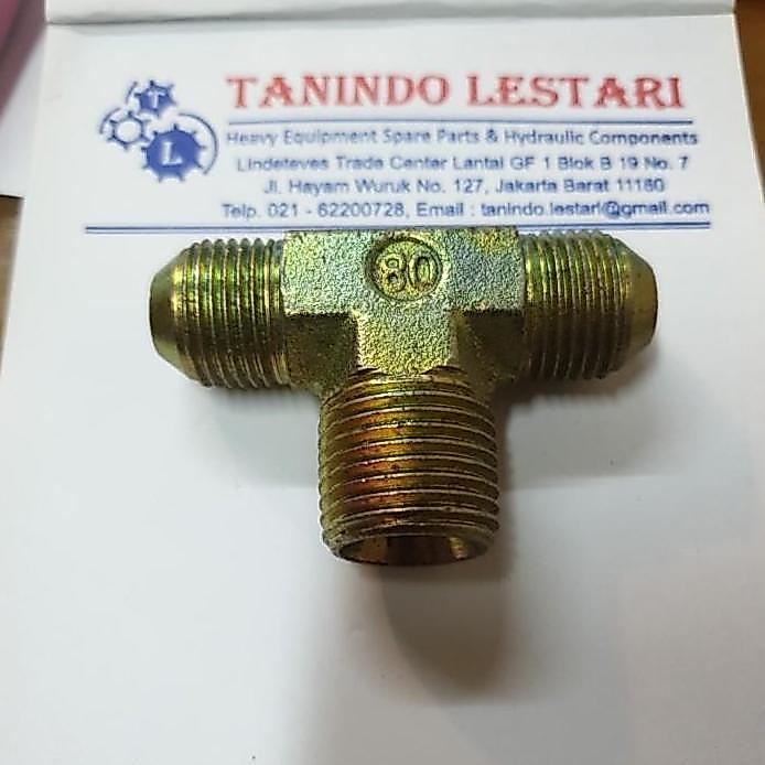 Tee Nepple / Tee Adaptor 1" JIC x 1" NPT x 1" JIC