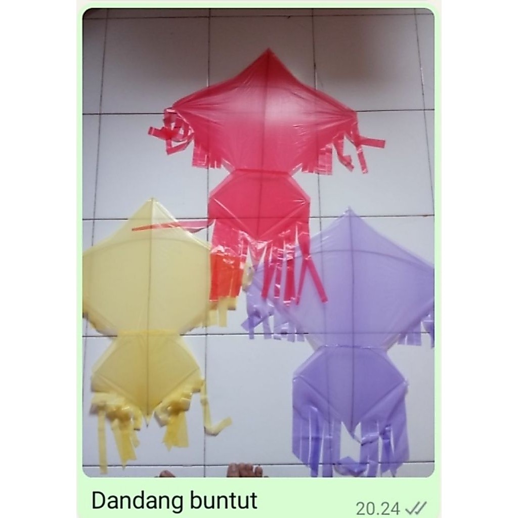 LAYANGAN PLASTIK DANDANG BUNTUT / UBUR² (baca deskripsi)
