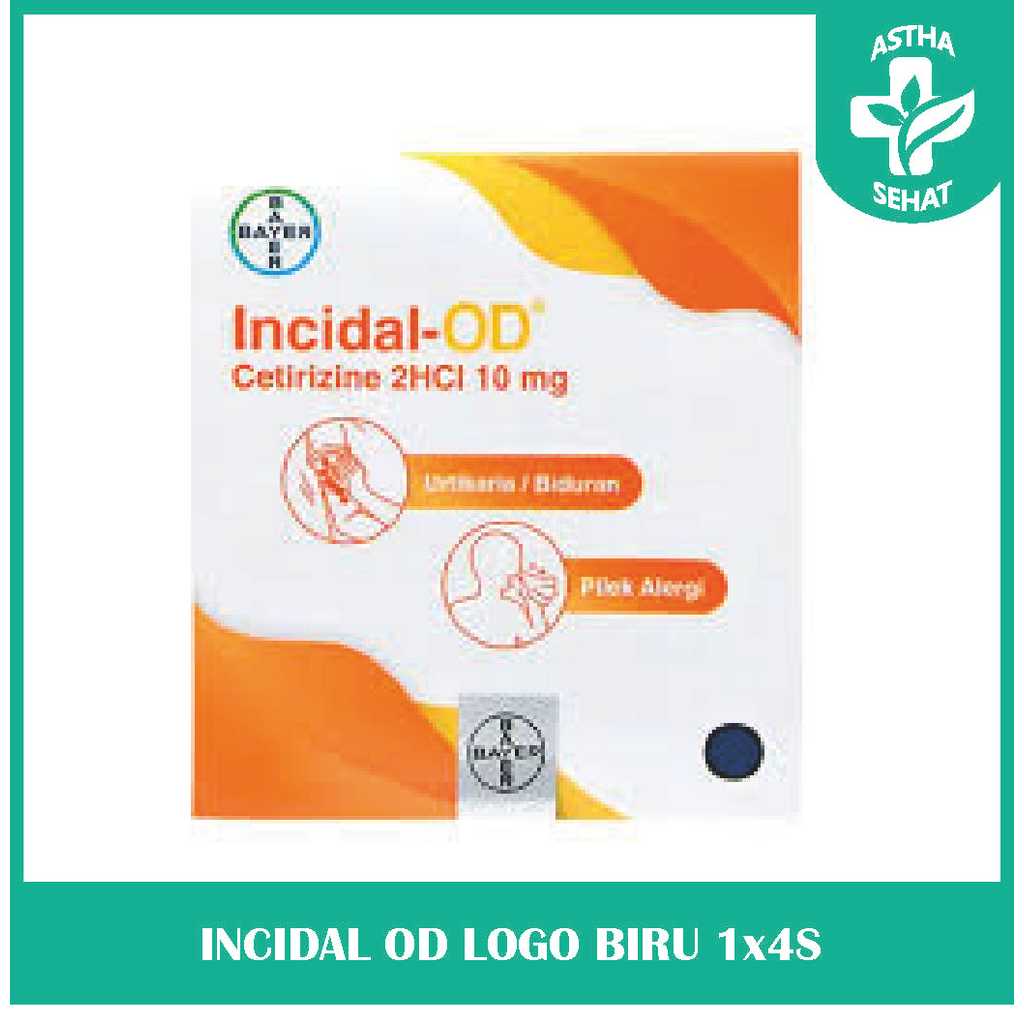 Incidal-OD Obat Alergi 1 Strip 4 Kapsul