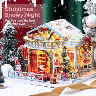 DIY Miniatur Rumah Mini DIY Miniature House Doll House Rumah Boneka - Christmas Snowy