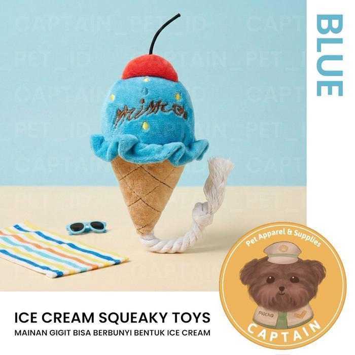 [QQ] SQUEAKY TOYS MAINAN ANJING BENTUK ICE CREAM DOG TOYS LUCU BISA BERBUNYI BICHON POODLE CORGI POM