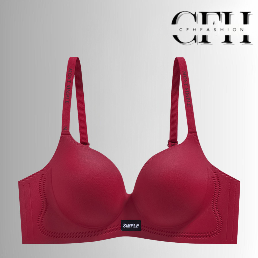 CFH Bra Wanita Tanpa Kawat Seamless Push Up Anti Bekas Nyaman Seharian BR2580