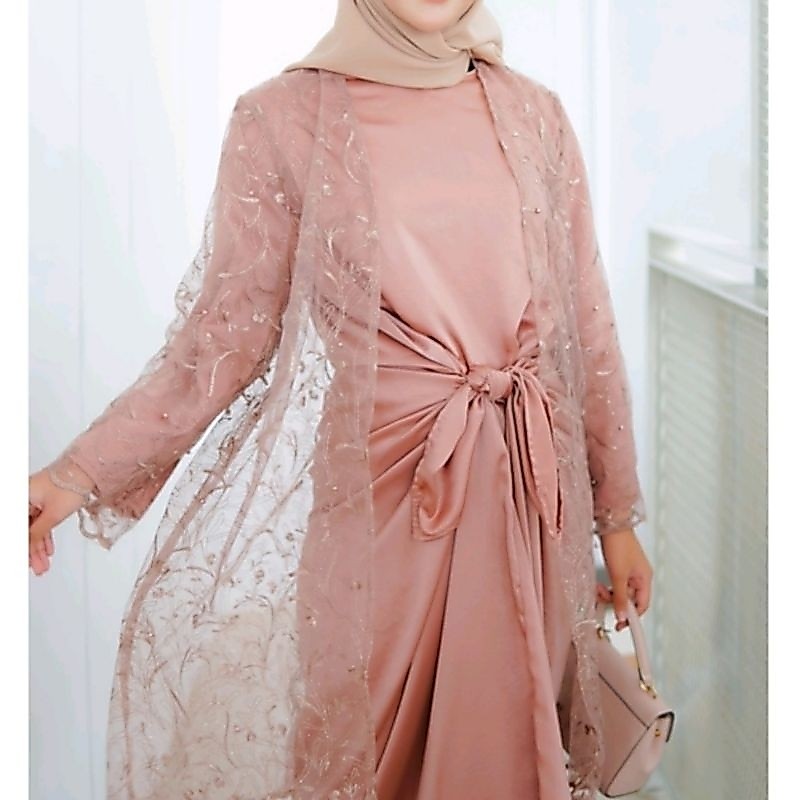 KERI ONE SET KAFTAN dan OUTER MEWAH PANJANG/ Kaftan ikat Outer Premium Kaftan Lebaran Dress Kondanga
