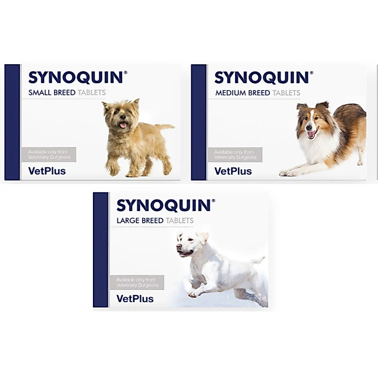 Synoquin efa small medium large breed glucosamine anjing per strip