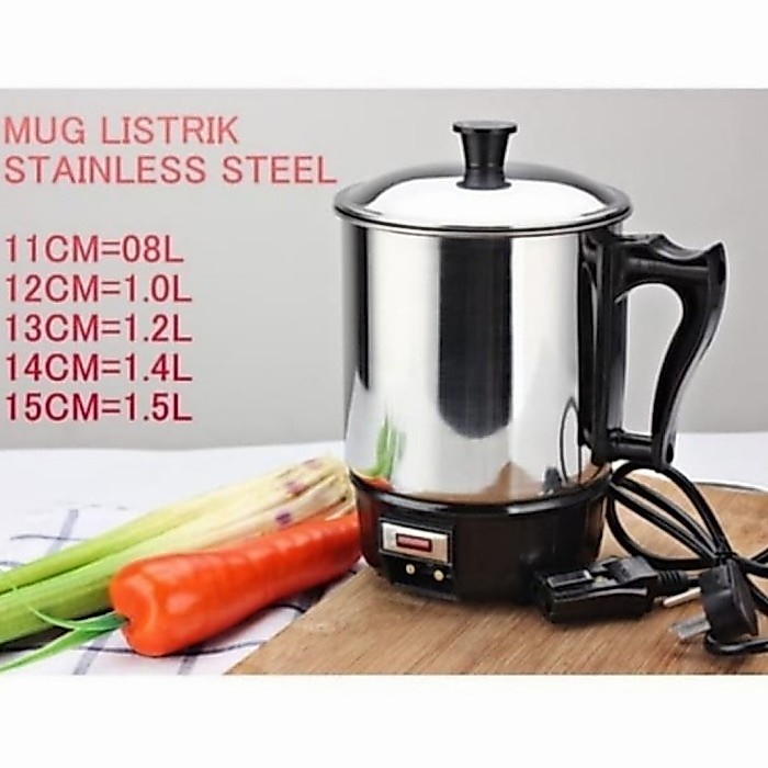 MUG ELEKTRIK STAINLESS mug Listrik 11cm