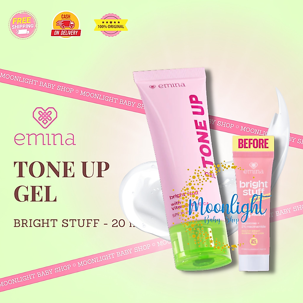 Emina Bright Stuff Tone Up Gel 20ml | Pelembab Wajah Emina