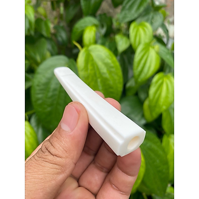 once pipa tulsap model GG panjang 8-9 cm lubang multifungsi rasa adem warna putih gading