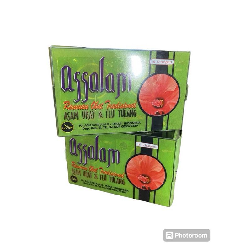 Assalam Ori Obat Asam Urat Dan Flu Tulang | Box plastik Mika Apotek Herbal Cina