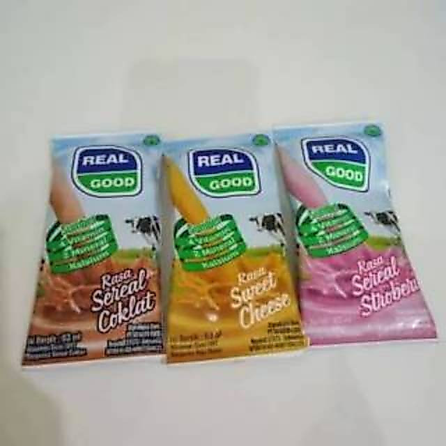 Susu Bantal Real Good UHT 50ml Harga grosir susu mini cimory all varian halal anak vanila coklat che