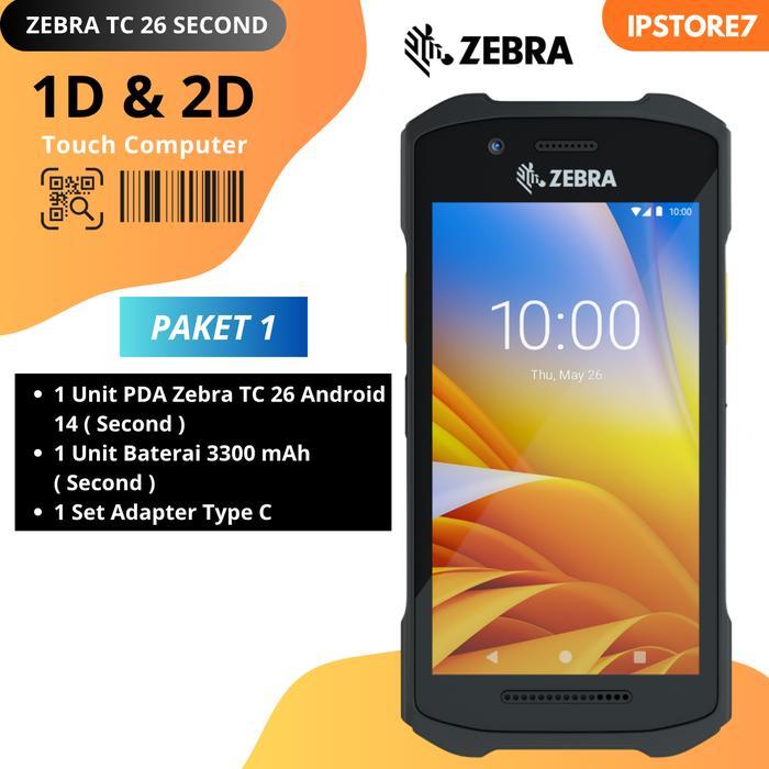[LM] Zebra TC26 TC 26 HP Scanner Android Kualitas Premium Harga Terbaik - Second Normal - Paket 1