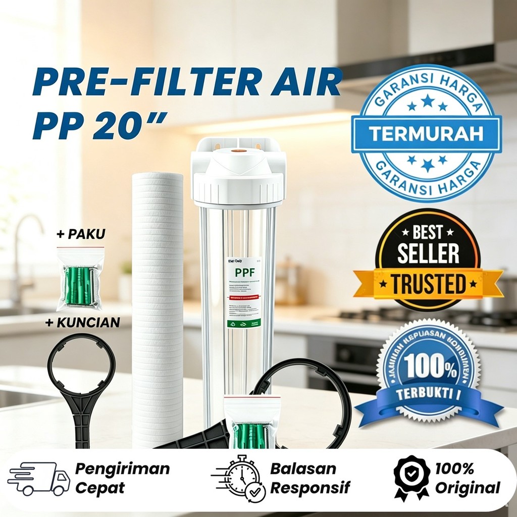 Housing Filter 20 Inch Biru / Transparan