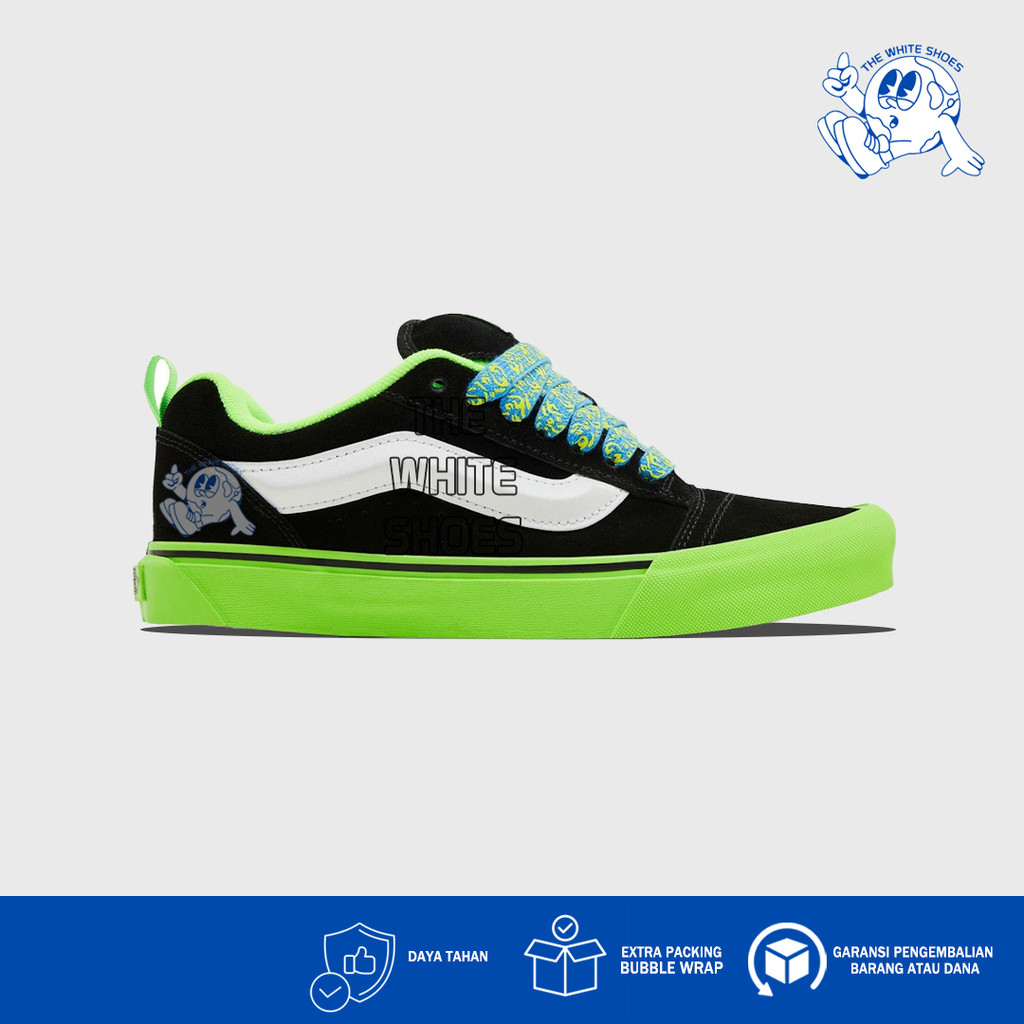Sepatu Sneakers Vans Knu Skool Pop Outsole Green   Authentic