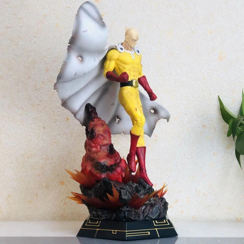43cm Original One Punch Man Figure Saitama Model Dolls Figurines Dxf Hero Pvc Action Figures Collect