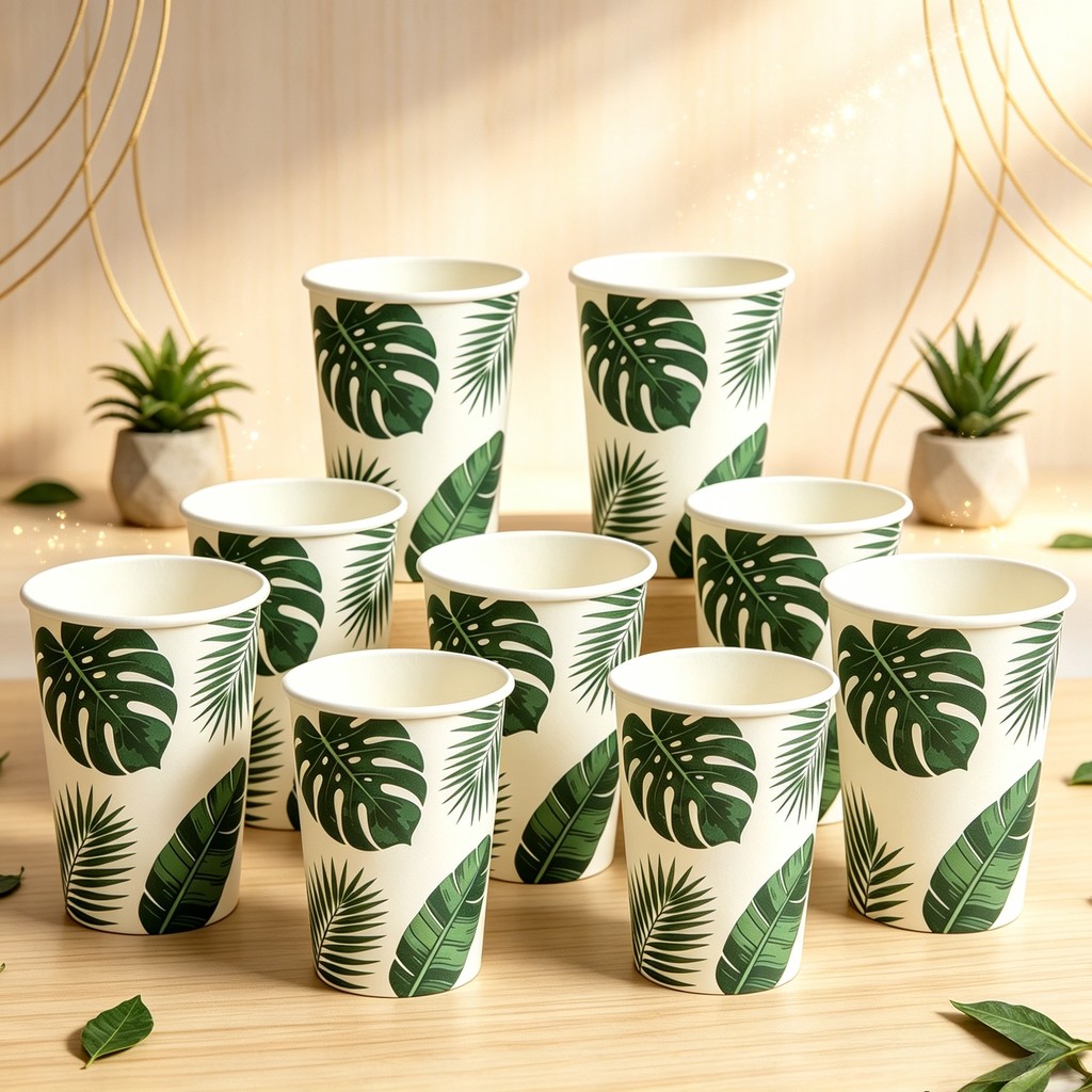 Gelas Kertas Custom Motif | Paper Cup Bergambar 8oz 12oz Single Wall  | Cup Kopi Panas Dingin Food G