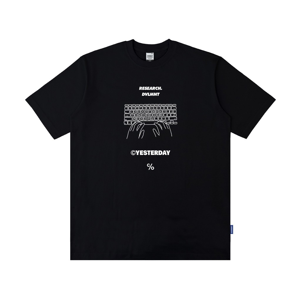Yesterday – Baju Kaos Distro Pria Original T-Shirt Pria Cowok Keren Keyboard Hitam