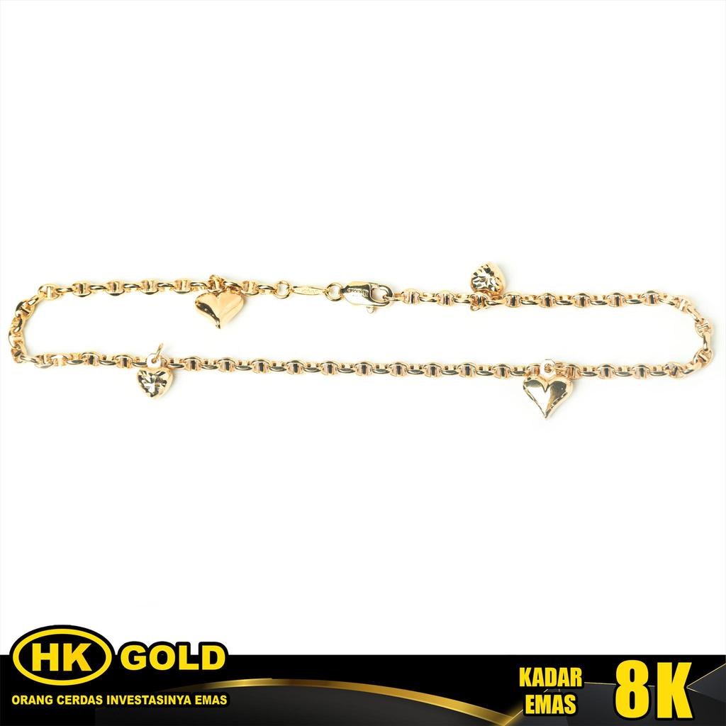 Gelang Emas 8K Type 2009 Kaki HK GOLD