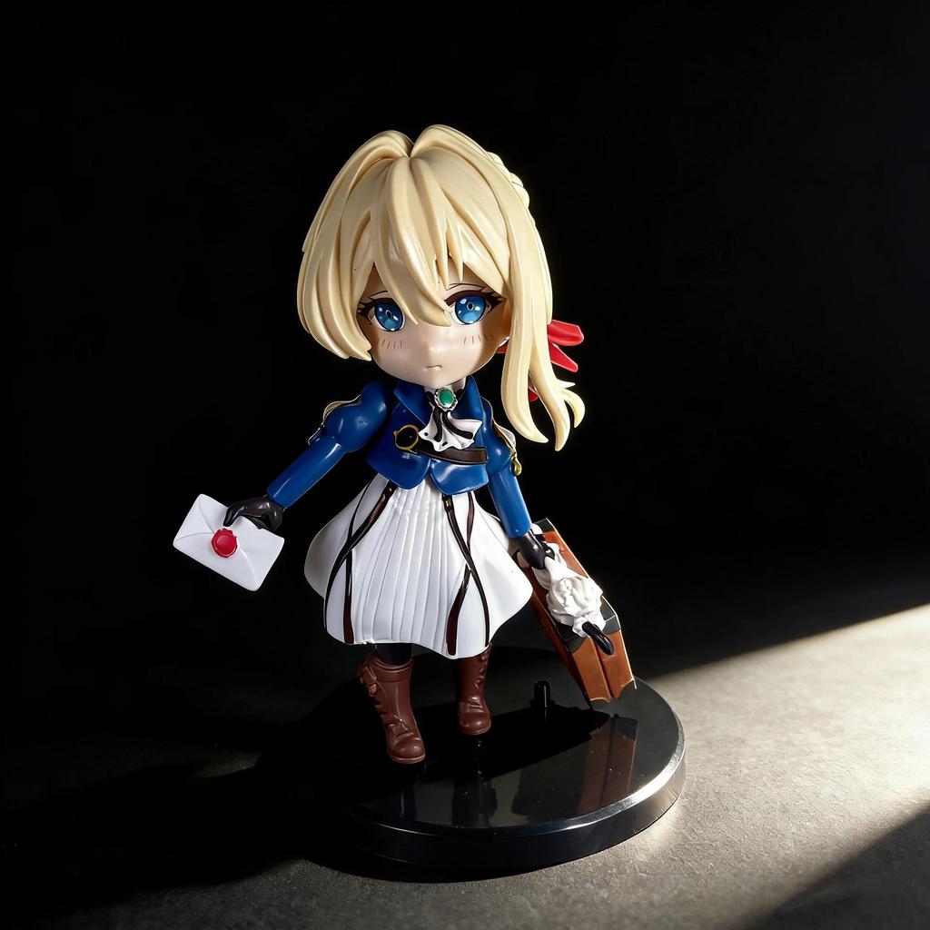 HOT15cm Violet Evergarden Violet Cute Version Delivering Letter Anime Figure Model Statue Collection