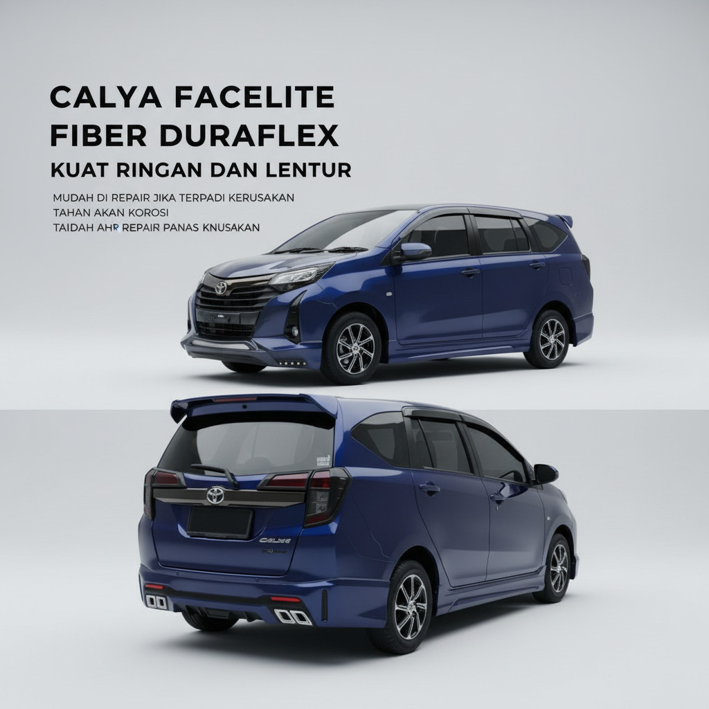 (Ready) ONGKIR MURAH BodyKit Toyota Calya Duraflex Full Set BODYKIT CALYA 2018-2026 BELAKANG VAZOOMA