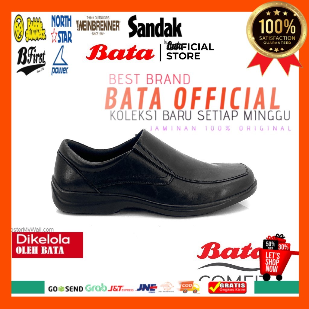 BATA COMFIT Sepatu Pria Chlin Black - 8516169