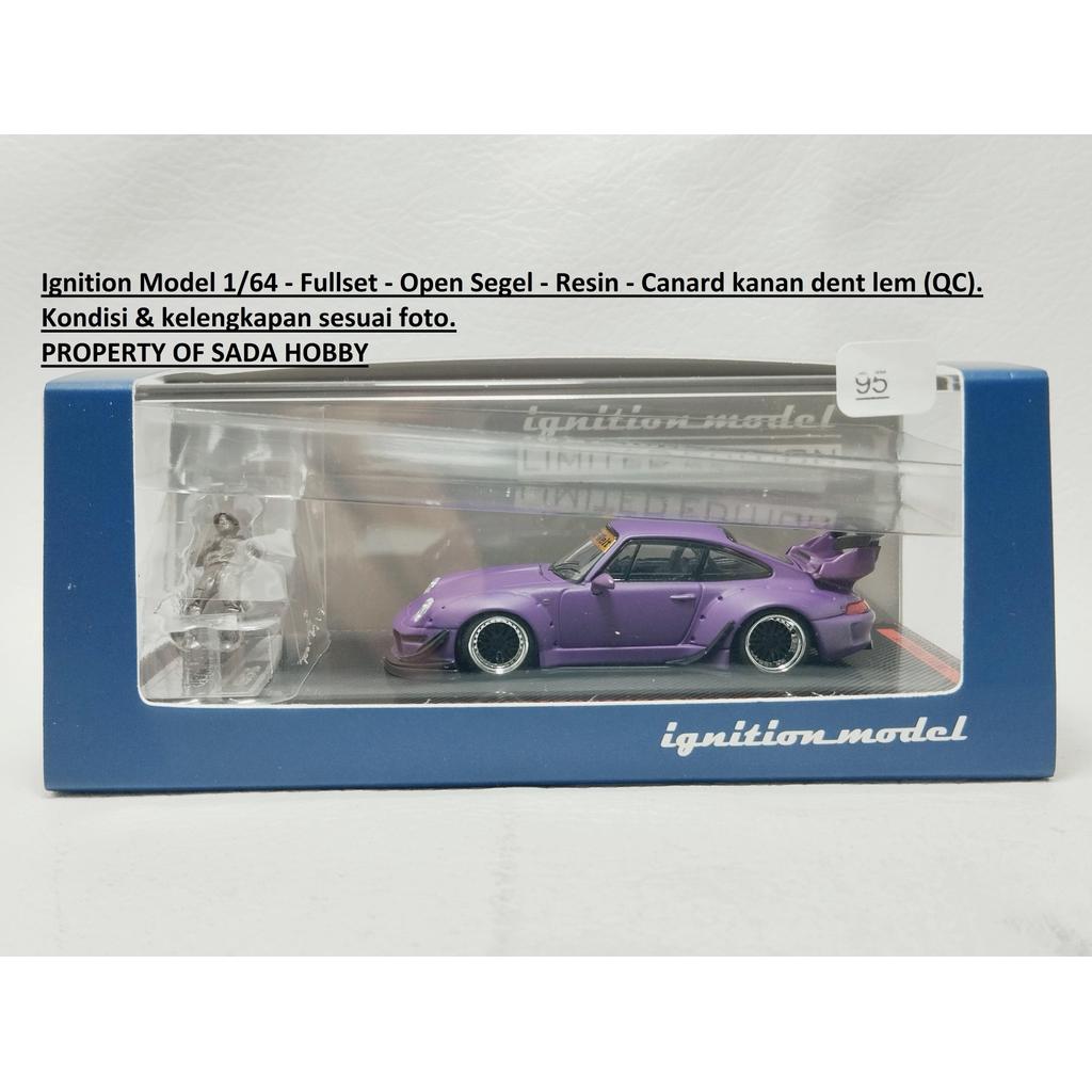 Ignition Model 1/64 Porsche 993 RWB Matte Purple With Mr. Akira Nakai Figure Open Segel