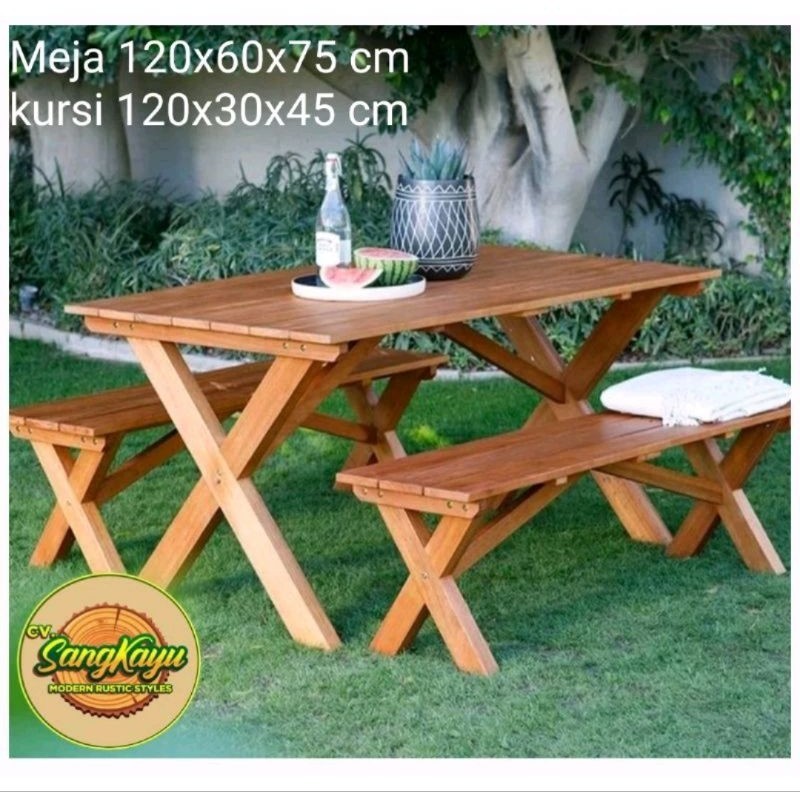 SangKayu Meja Makan minimalis. Meja kantin .Meja taman  minimalis