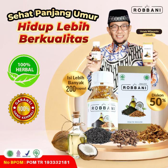 Robbani - isi 200 kapsul Bpom Original - Beli 1 Botol Robbani