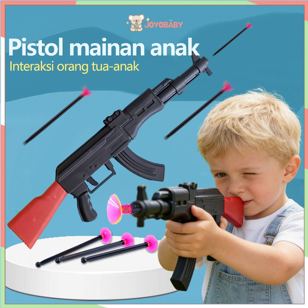 Joyobaby Mainan Blaster Anak Tembakan Gun Fight Toy 30CM Mainan Pistol Anak 2 Soft Rubber