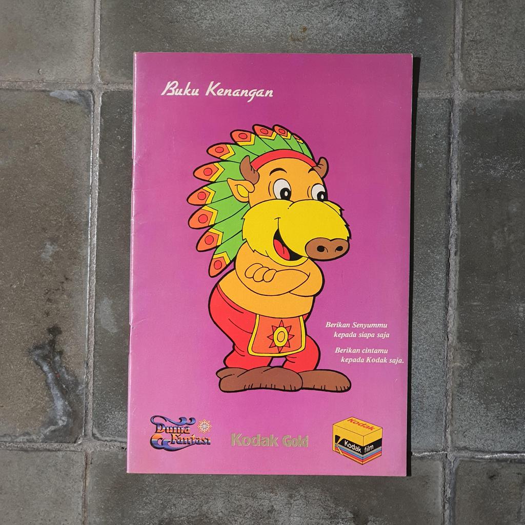 buku tulis hadiah kodak dufan dunia fantasi babi rusa lawas jadul vintage barang 80an 90an Stationer