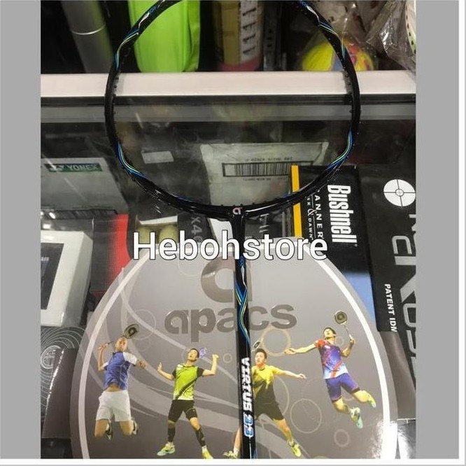NEW RAKET BADMINTON APACS VIRTUS 33 BISA 35 LBS FREE GRIP PROMO