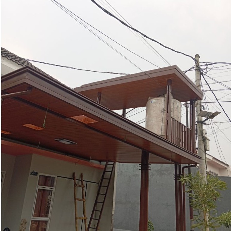 kanopi besi gawangan iwf 150 +plapon pvc