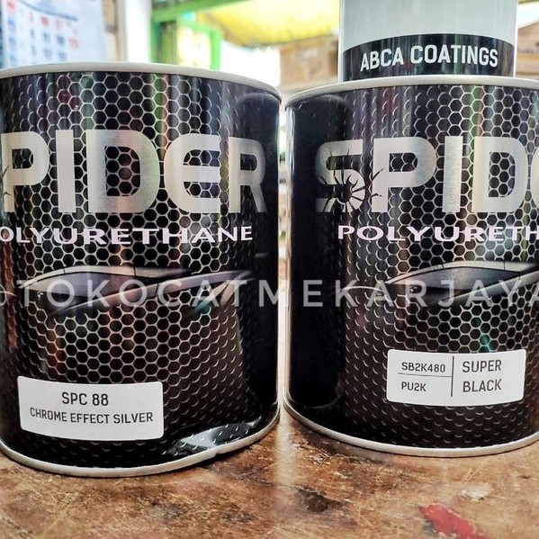 MOXER CAT OTOMOTIF SPIDER CHROME EFFECT SILVER / BLACK CHROME COD