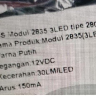 Promo LED Modul Mini 2835 3 Mata Led 2809 12V Warna PUTIH 12 Volt Diskon