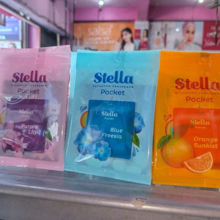 Stella Pocket Bathroom 10gr - Slim Gel Technology, Aroma Segar, Tahan Lama