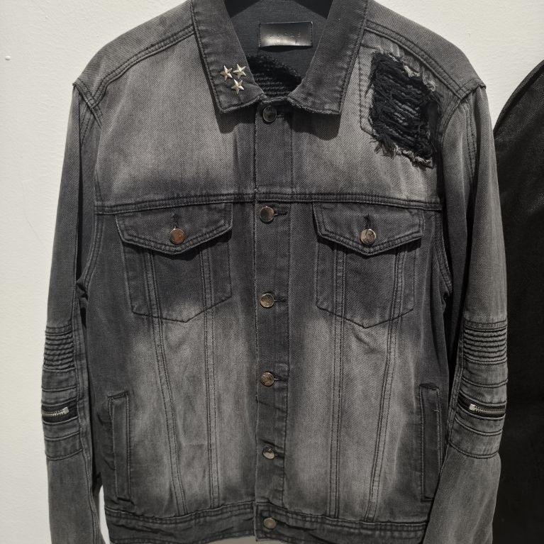 Rucas Denim Biker Jacket S6 Size L Preloved