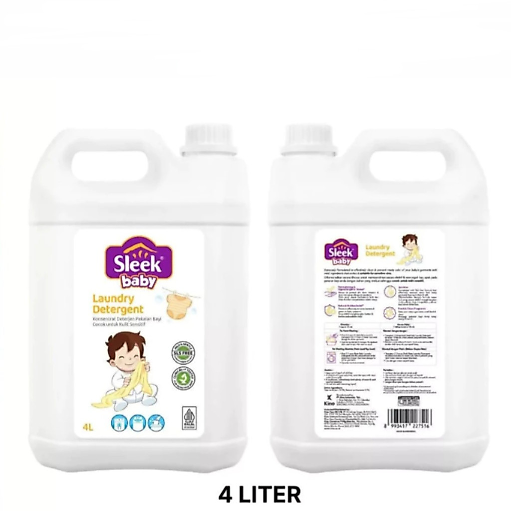 Sleek Laundry Detergent 4liter Botol / Detergen Sleek 4 Liter