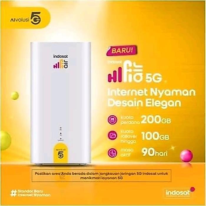 INDOSAT HIFI AIR H153 Modem WiFi 5G High Speed Free Kuota 215GB Powered By Huawei