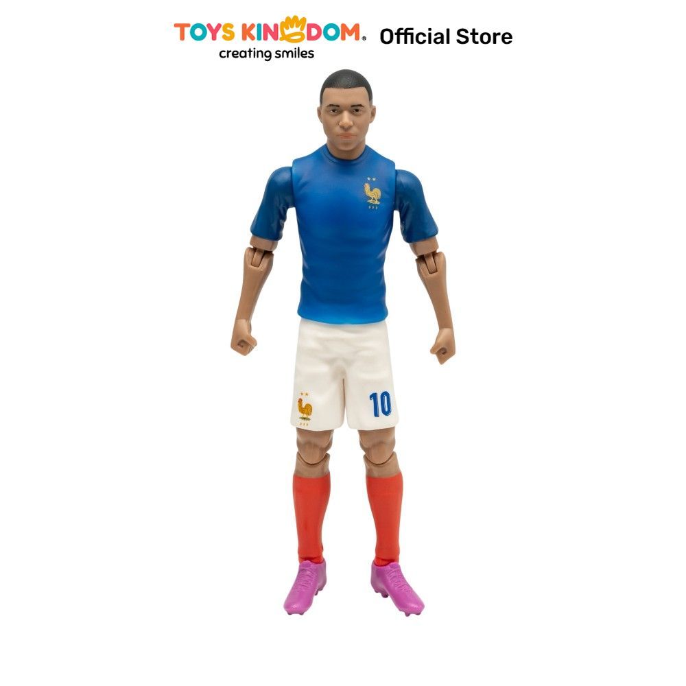 Toys Kingdom Top Gear Banbo Sockers Action Figure Kylian Mbappe France 20 cm - Biru/Putih Figur Mini